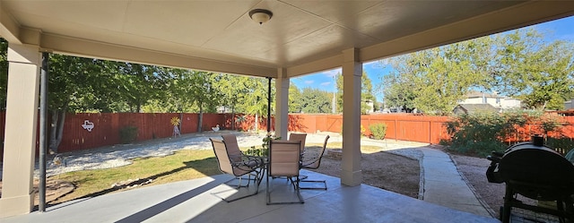 view of patio / terrace featuring grilling area