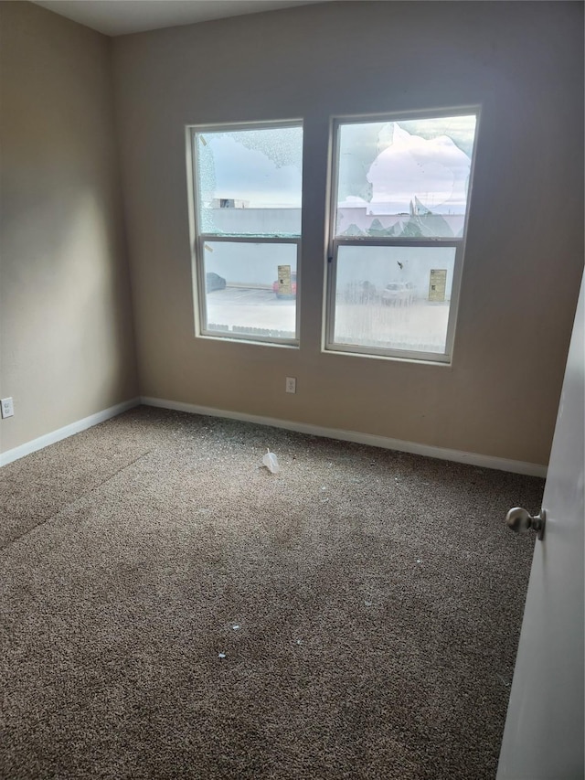 view of carpeted empty room