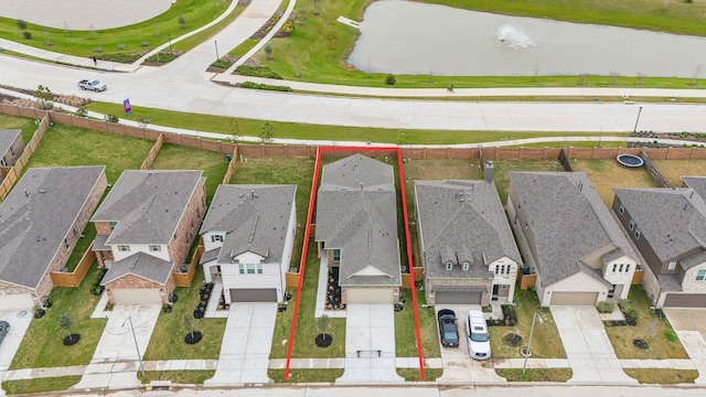 aerial view featuring a residential view