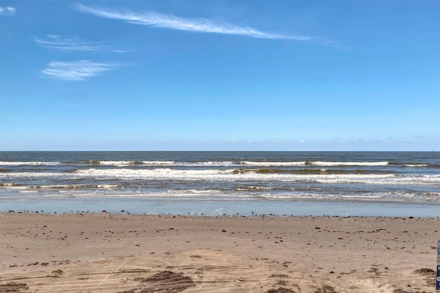 view of water feature featuring a view of the beach