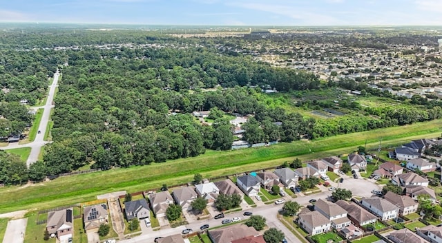 bird's eye view with a residential view