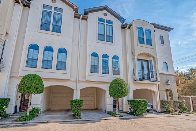 view of property with a garage