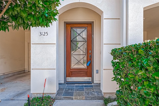 view of doorway to property