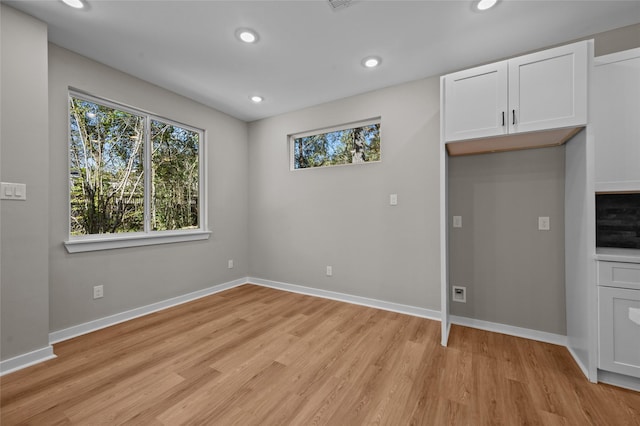 empty room featuring light hardwood / wood-style flooring