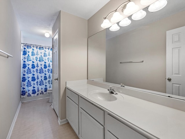 bathroom featuring vanity and shower / bath combo