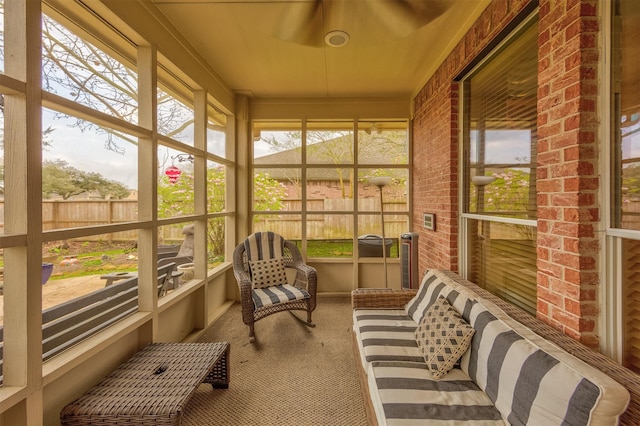 view of sunroom / solarium