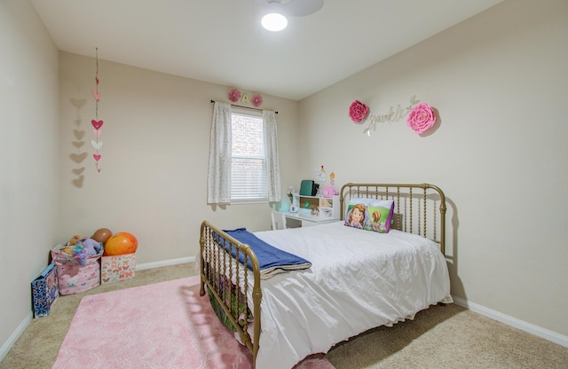 view of carpeted bedroom