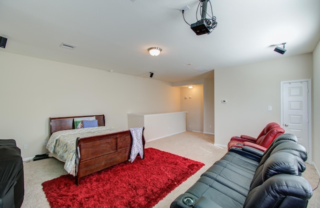 view of carpeted bedroom