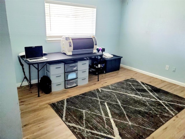 office featuring light hardwood / wood-style floors