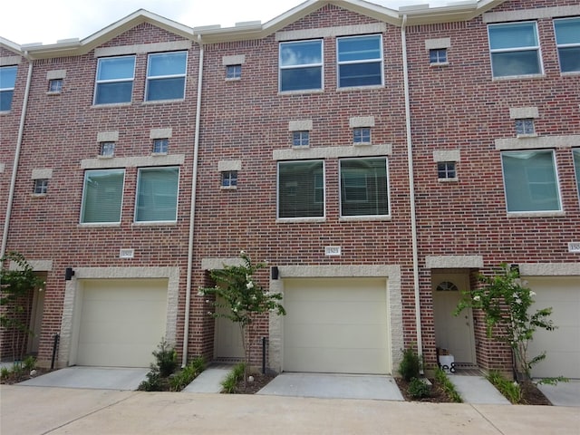 view of property featuring a garage