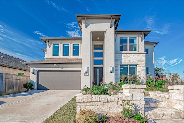 view of front of home featuring a garage