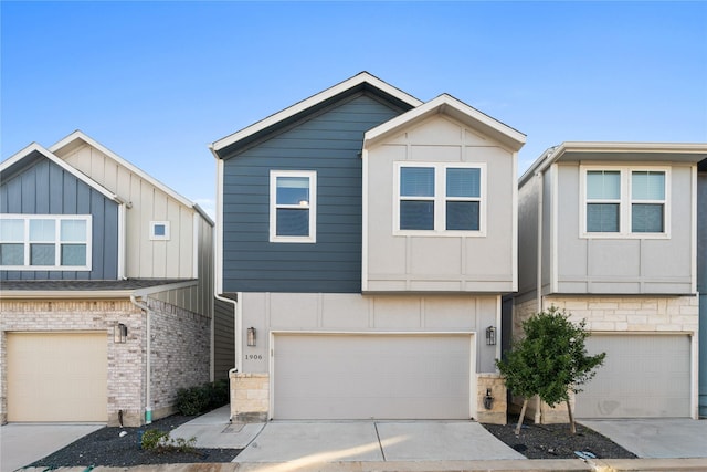 view of property featuring a garage