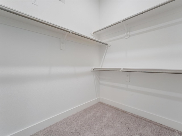 spacious closet with carpet flooring