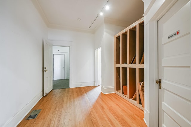 hall featuring hardwood / wood-style flooring