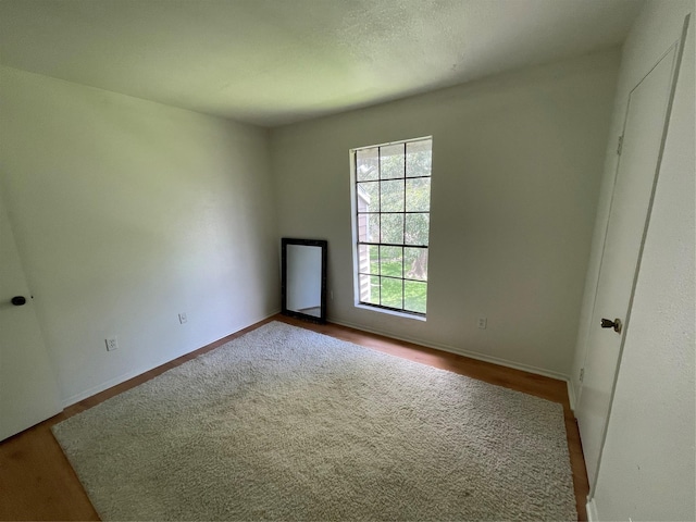 spare room featuring hardwood / wood-style flooring