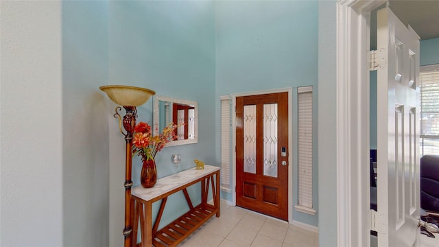 view of tiled foyer