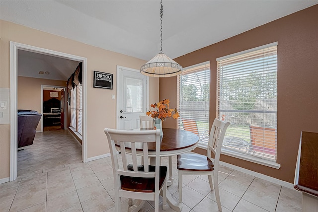 view of tiled dining space