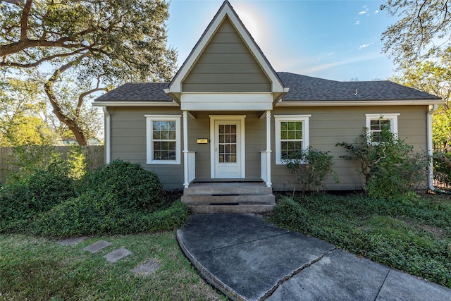 view of bungalow-style home