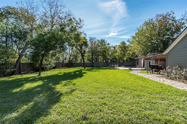 view of yard featuring a patio area