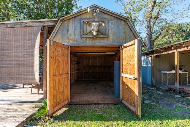 view of outdoor structure