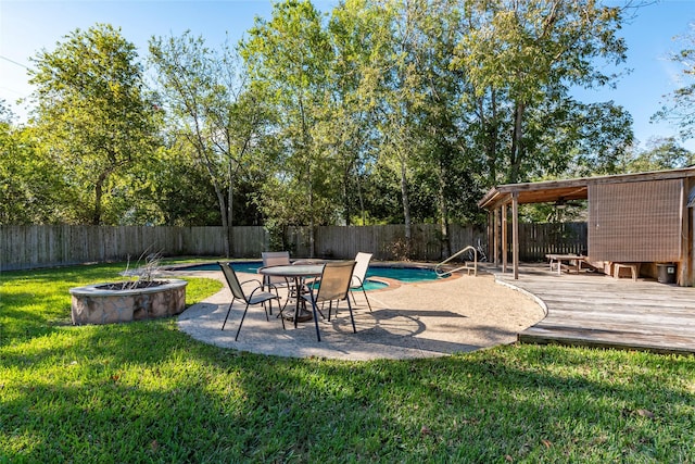 view of patio / terrace featuring a pool side deck