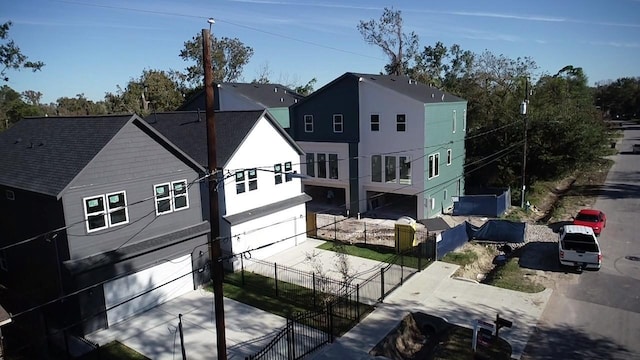 exterior space featuring a garage