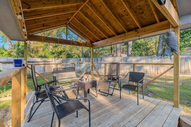 deck featuring a gazebo