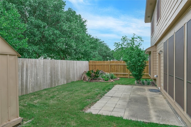 view of yard featuring a patio area