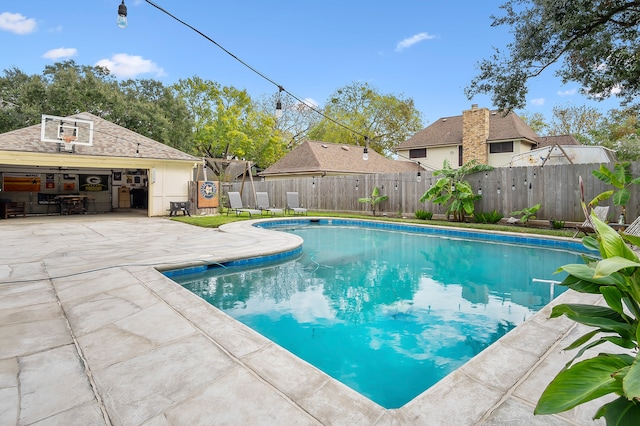 view of pool with a patio