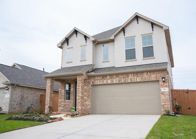 view of front facade featuring a garage