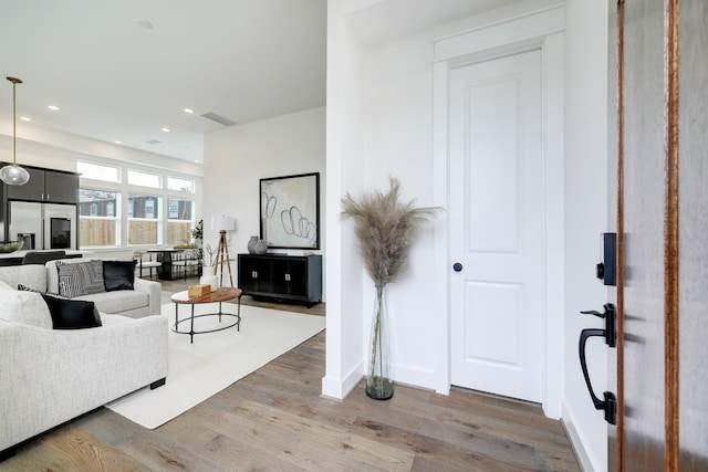 interior space with wood-type flooring