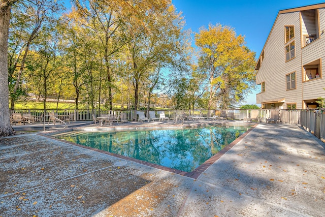 view of pool featuring a patio area