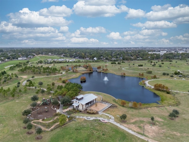 bird's eye view with a water view and a rural view