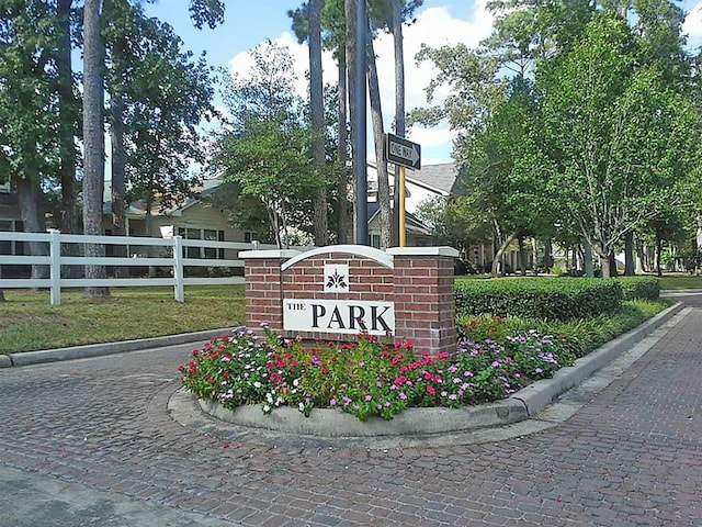 view of community sign