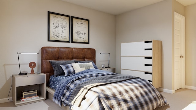 bedroom with carpet floors