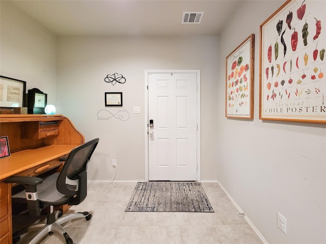 view of tiled office