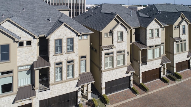 view of property featuring a garage