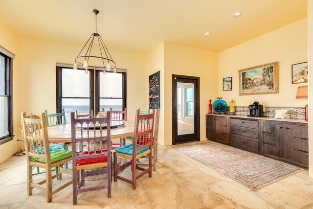 dining room featuring a wealth of natural light