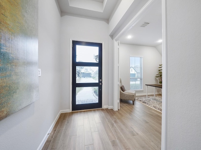 entryway featuring light wood-type flooring