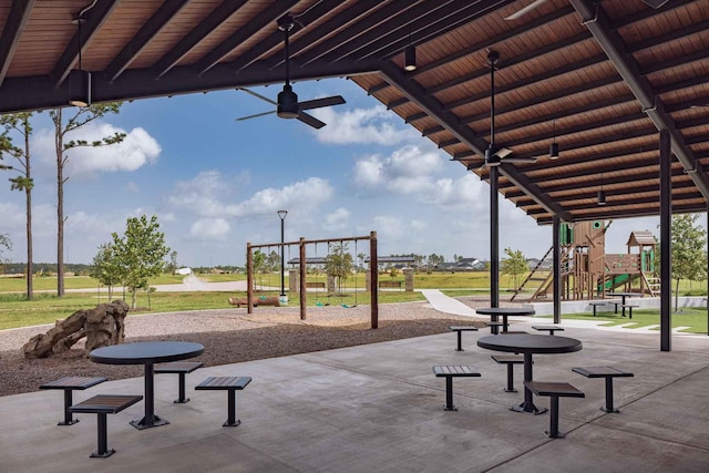 surrounding community featuring a playground