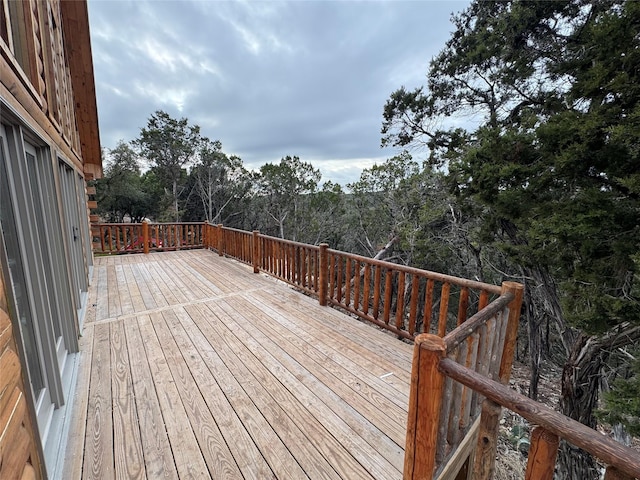 view of wooden deck