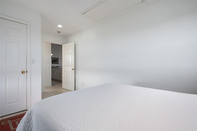 view of tiled bedroom