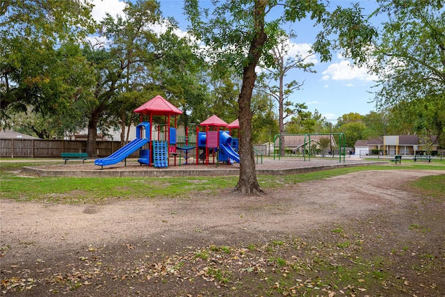 view of jungle gym