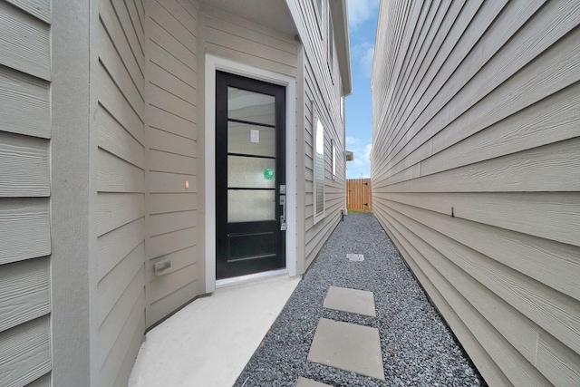 view of doorway to property