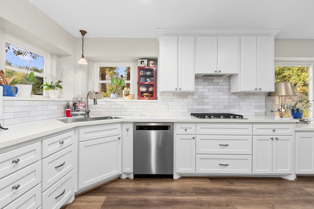 kitchen featuring a healthy amount of sunlight, sink, and stainless steel appliances