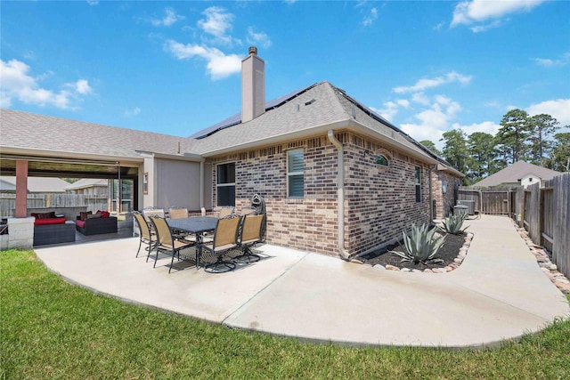 view of patio featuring an outdoor hangout area