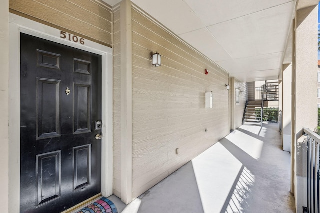 view of doorway to property