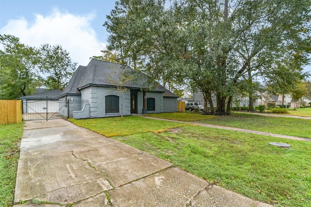 exterior space with a front yard