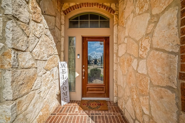 view of doorway to property