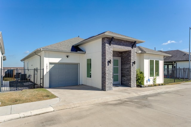 view of front of home featuring a garage